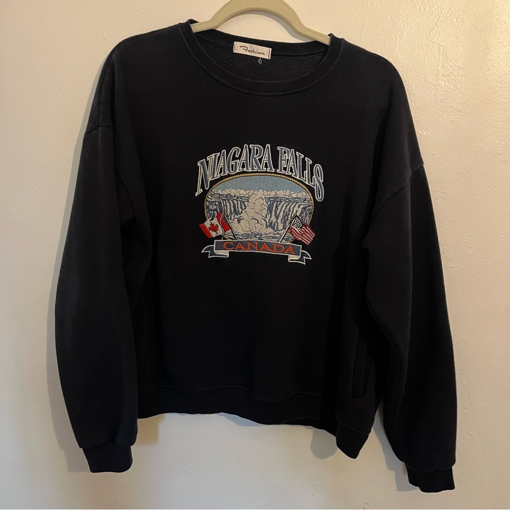 Niagara Falls Black Sweater